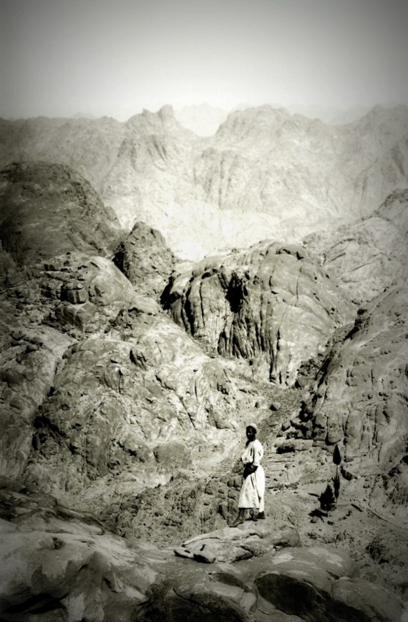 Detail of a photo from a set of photos of the Sinai 100 years ago. 